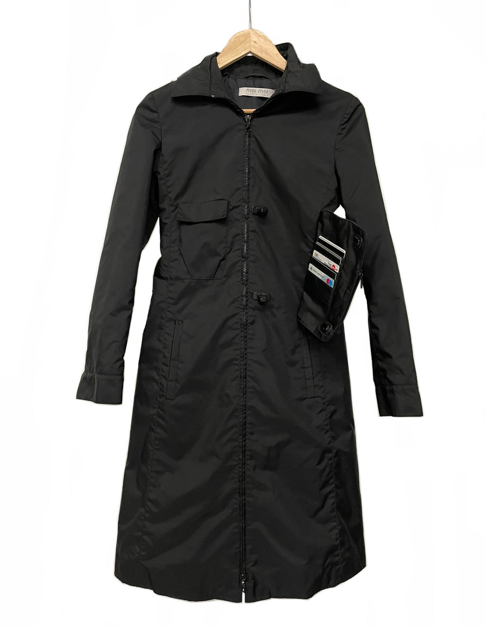 AW1999 Miu Miu hidden pocket technical nylon coat