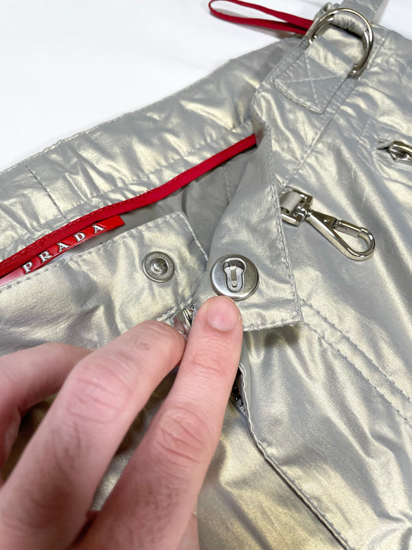 2000’s Prada astro silver cargo pants