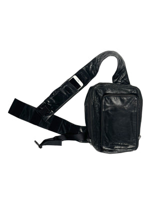 SS1999 Miu Miu black leather crossbody bag