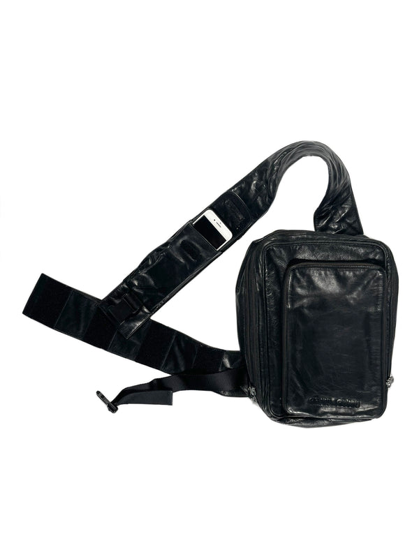SS1999 Miu Miu black leather crossbody bag