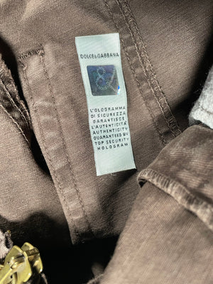 2004 Dolce & Gabbana full zipper cargo pants