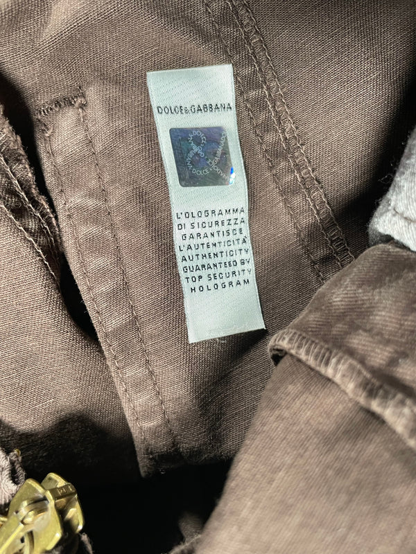 2004 Dolce & Gabbana full zipper cargo pants
