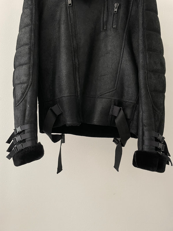 AW2007 Dior × Hedi Slimane "Navigate" shearling leather  jacket