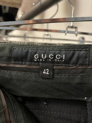 FW2001 Gucci by Tom Ford zipper runway leather pants
