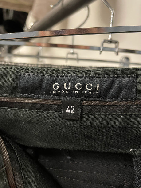 FW2001 Gucci by Tom Ford zipper runway leather pants