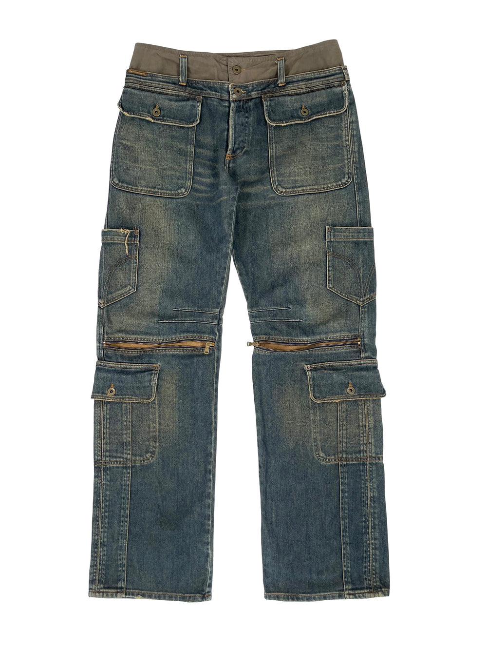AW2005 Dolce & Gabbana double waisted cargo pants