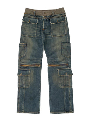 AW2005 Dolce & Gabbana double waisted cargo pants