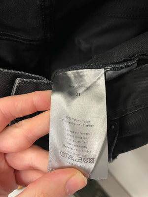 2000s Dior Homme black distressed jeans