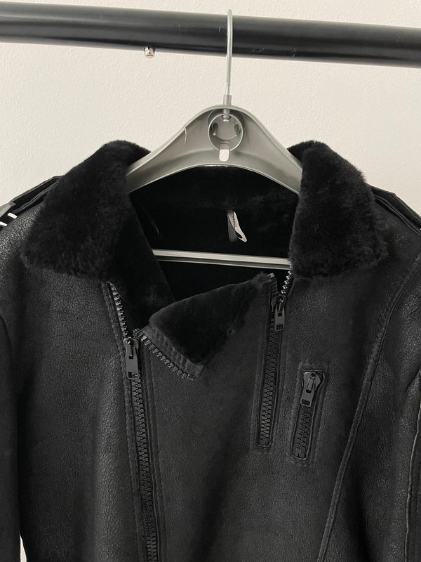 AW2007 Dior × Hedi Slimane "Navigate" shearling leather  jacket