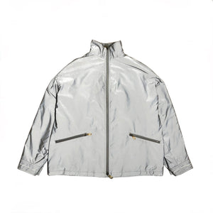 AW2000 Emporio Armani futuristic reflective glass jacket with modular hood