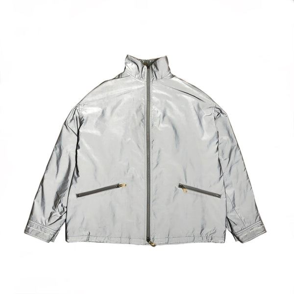 AW2000 Emporio Armani futuristic reflective glass jacket with modular hood