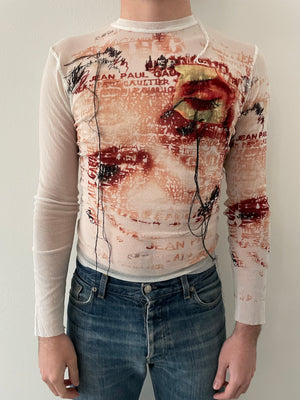 SS2002 Jean Paul Gaultier eye patchwork top