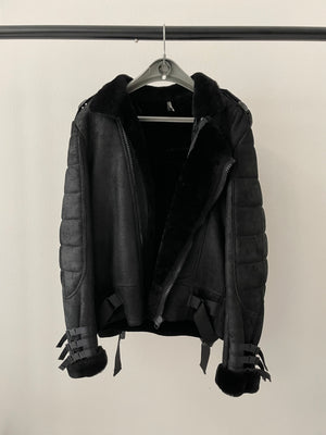 AW2007 Dior × Hedi Slimane "Navigate" shearling leather  jacket