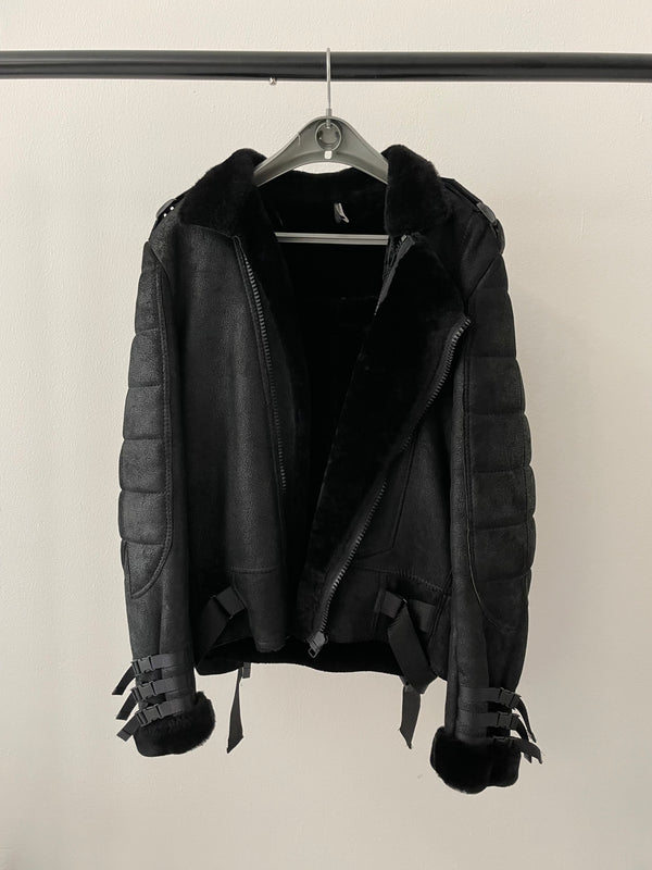 AW2007 Dior × Hedi Slimane "Navigate" shearling leather  jacket