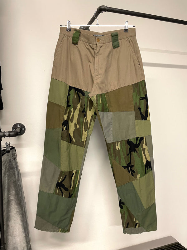 2000s Dolce & Gabbana Hybrid Military patchwork pants