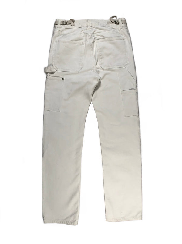 1999 Helmut Lang double knee carpenter ice white pants