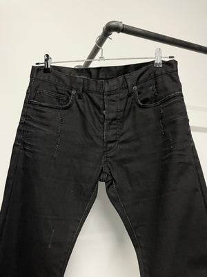 2000s Dior Homme black distressed jeans