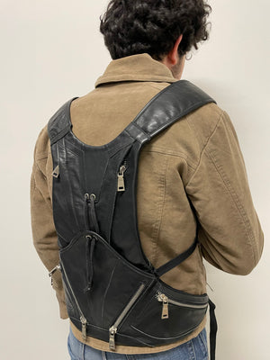 Dirk Bikkembergs multi pockets backpack vest