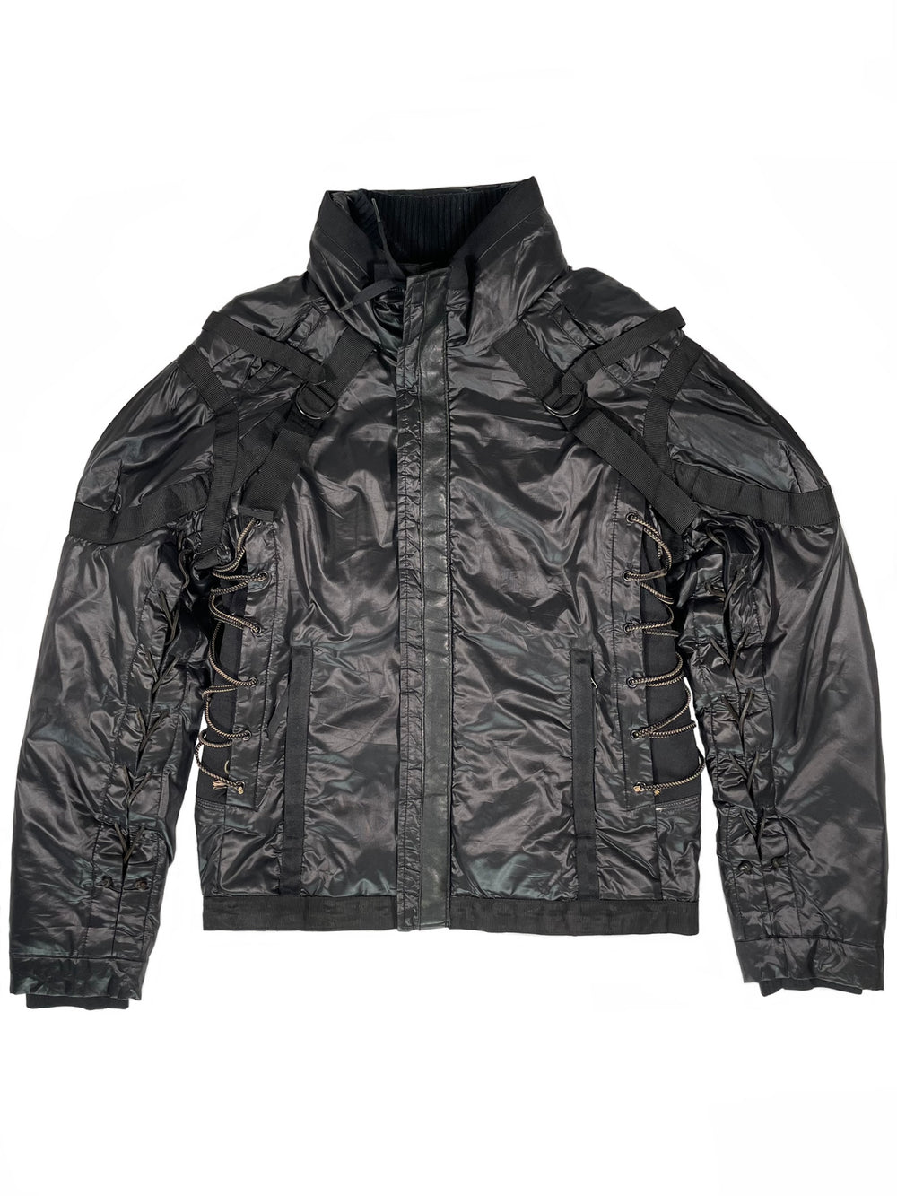 Marithe Francois Girbaud bondage parachute jacket