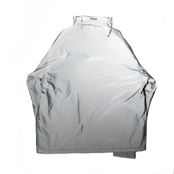 AW2000 Emporio Armani futuristic reflective glass jacket with modular hood