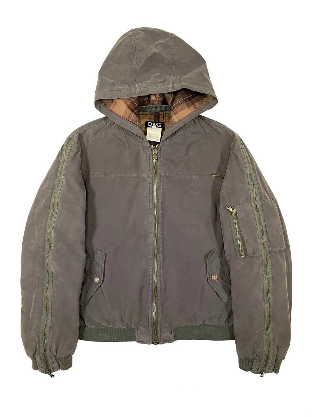 2000s  Dolce & Gabbana zip sleeves bomber jacket