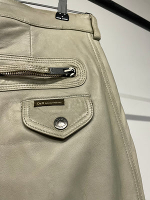2000s Dolce & Gabbana leather biker pants