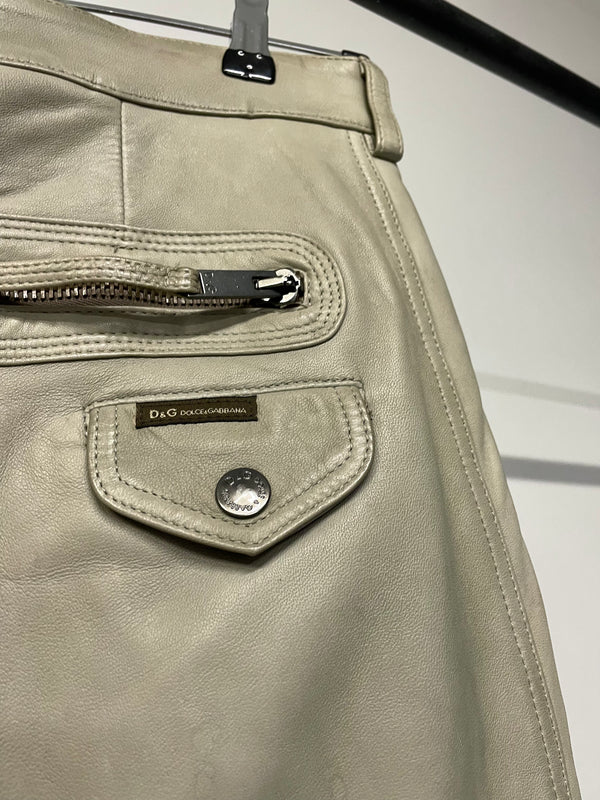 2000s Dolce & Gabbana leather biker pants