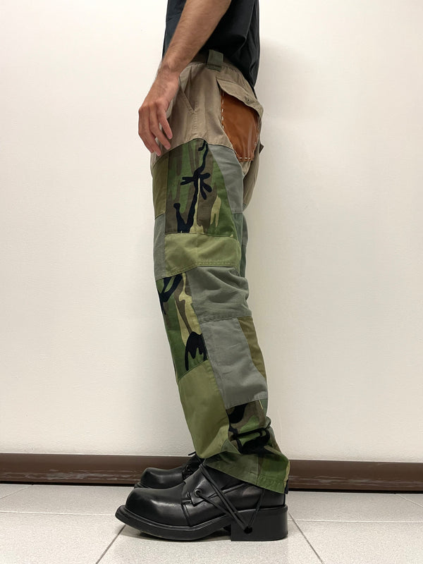 2000s Dolce & Gabbana Hybrid Military patchwork pants
