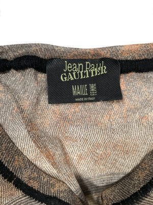 AW2003 Jean Paul Gaultier “clock woman” mesh long sleeve shirt