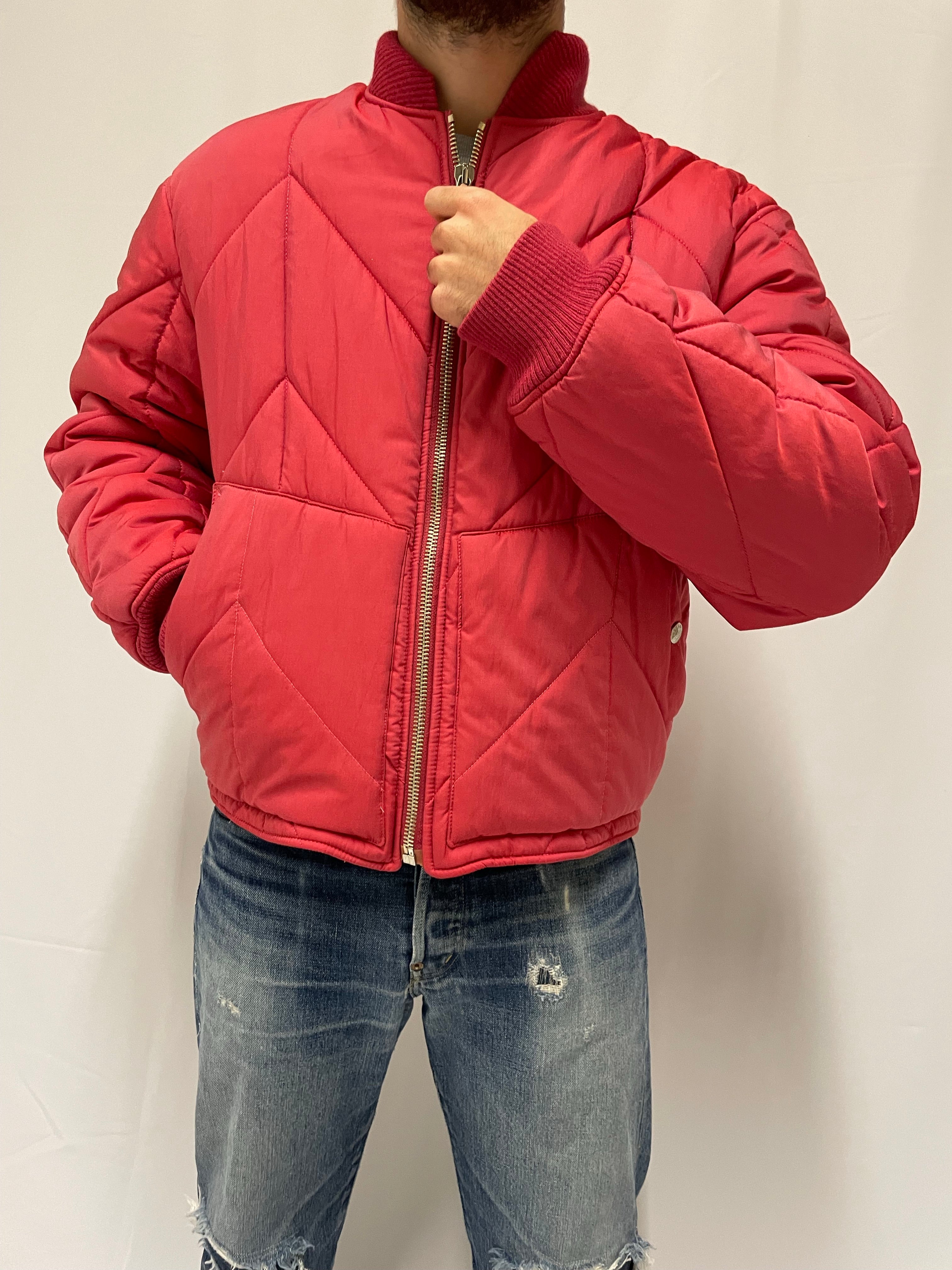 1990's Emporio Armani iridescent “hyper cold” bomber jacket