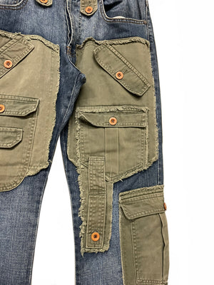 AW2005 Dolce & Gabbana patchwork cargo Denim