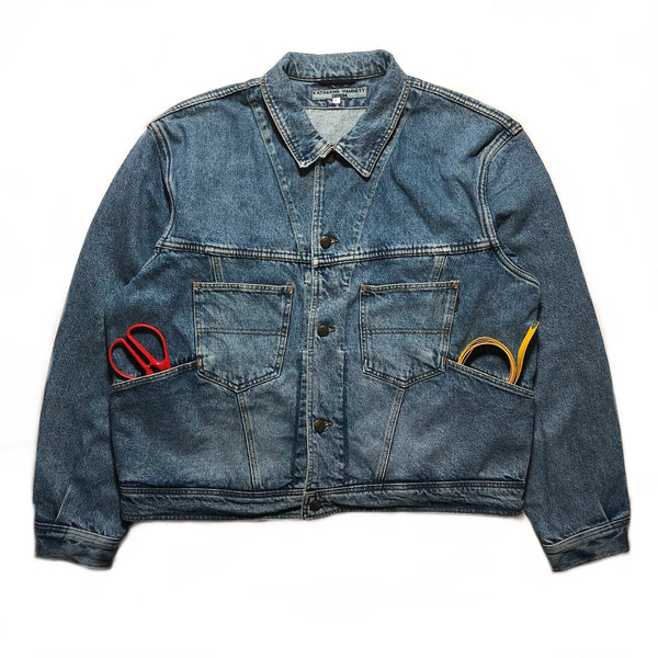 1980s Katharine Hamnett oversize cargo denim jacket