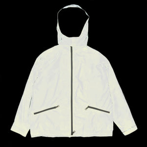 AW2000 Emporio Armani futuristic reflective glass jacket with modular hood