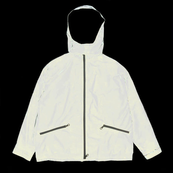 AW2000 Emporio Armani futuristic reflective glass jacket with modular hood