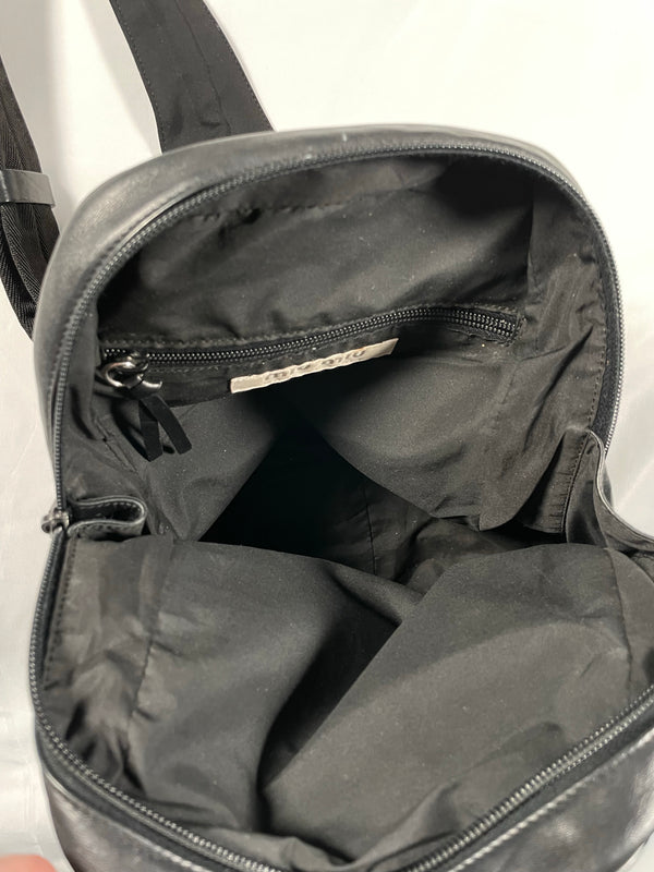 1999 Miu Miu black leather crossbody bag