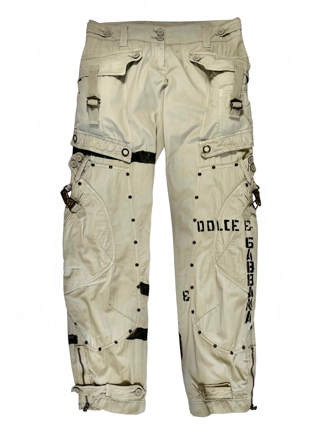 2000’s Dolce & Gabbana bondage military cargo pants