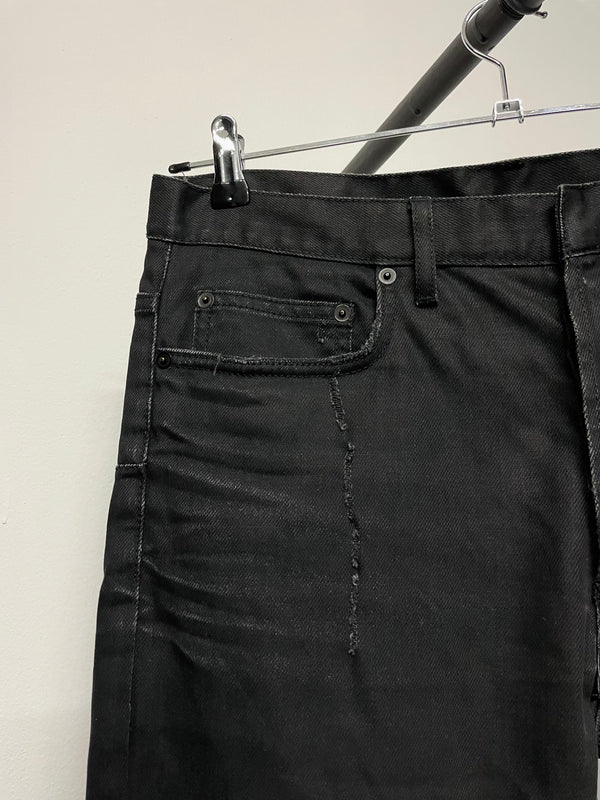 2000s Dior Homme black distressed jeans