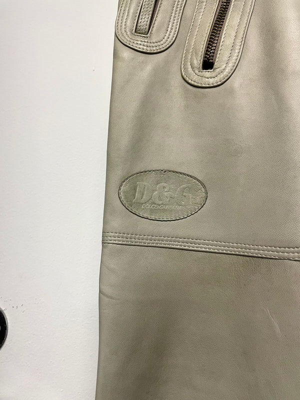 2000s Dolce & Gabbana leather biker pants