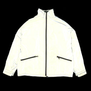 AW2000 Emporio Armani futuristic reflective glass jacket with modular hood