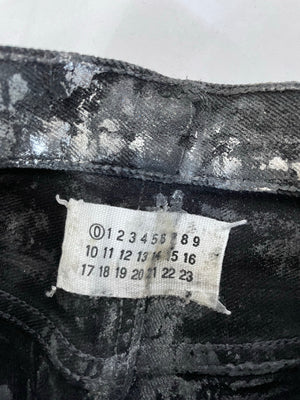 AW1999 Maison Margiela artisanal silver painted jeans