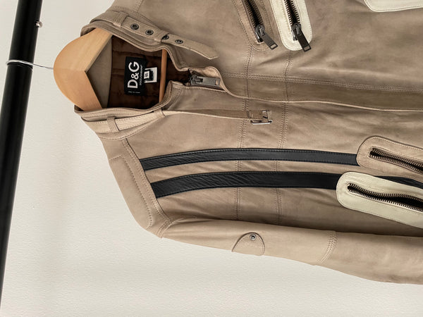2000s Dolce & Gabbana leather biker jacket