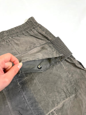 2000s Rick Owens dust grey creatch cargo pants
