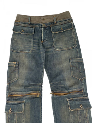 AW2005 Dolce & Gabbana double waisted cargo pants