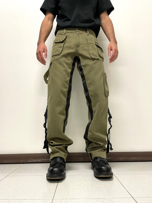 AW2003 Dolce & Gabbana bondage parachute cargo pants