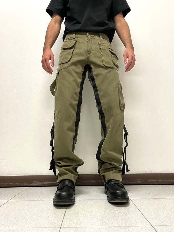 AW2003 Dolce & Gabbana bondage parachute cargo pants