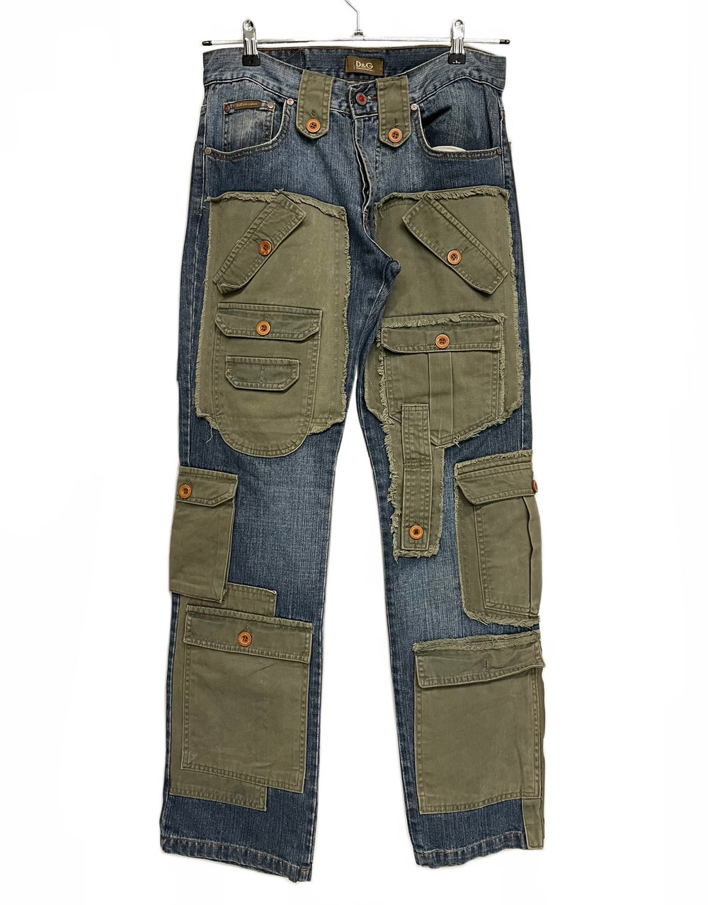 AW2005 Dolce & Gabbana patchwork cargo Denim