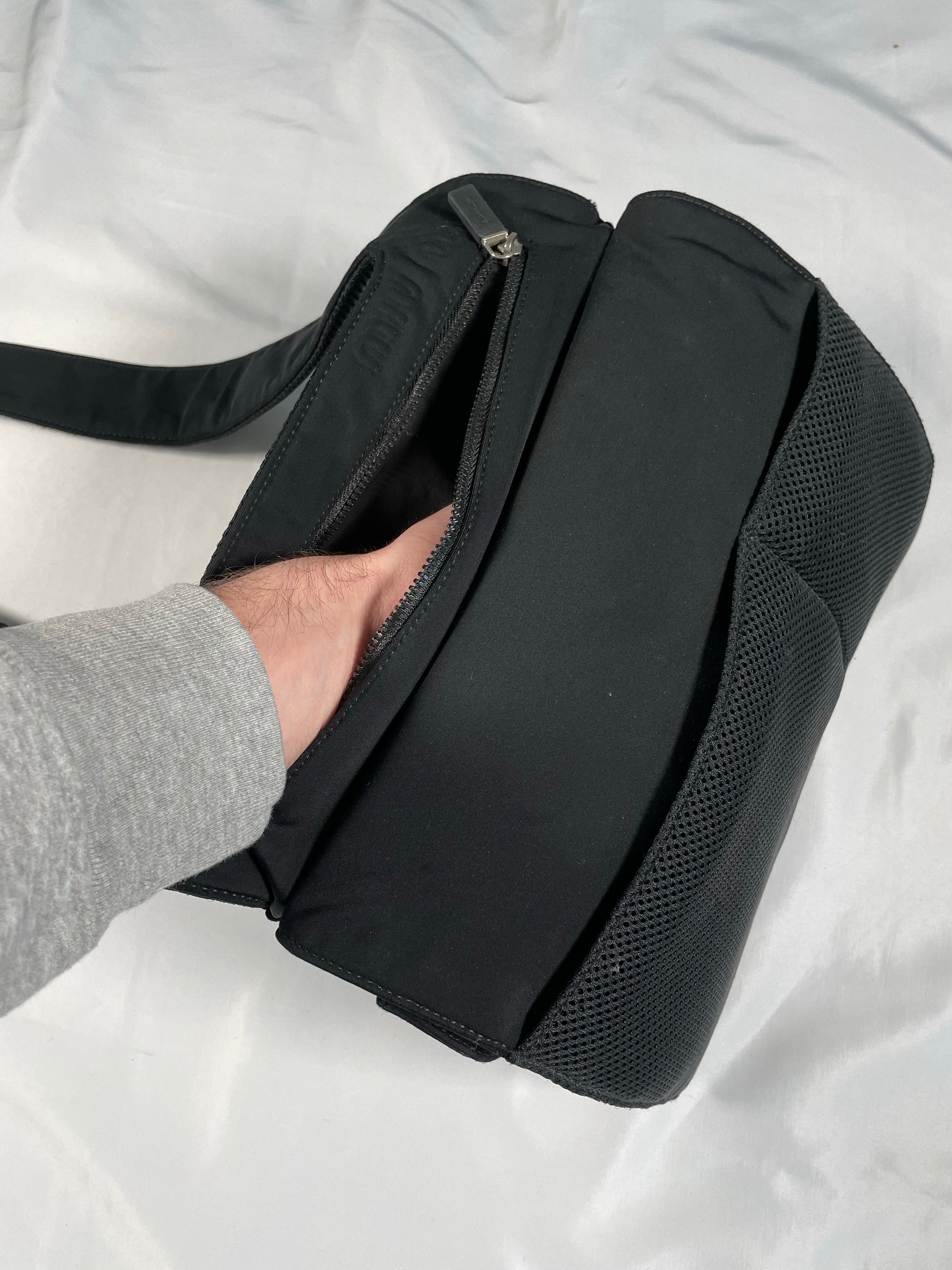 00s miu miu technical nylon shoulder bag