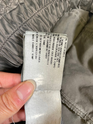 2000s Rick Owens dust grey creatch cargo pants
