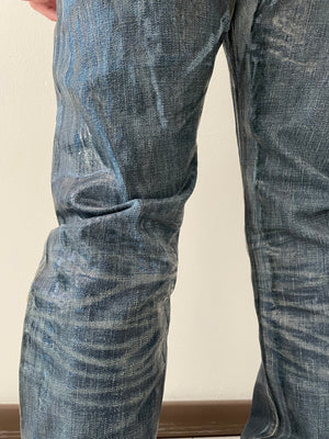 AW2003 Dior Homme waxed jeans