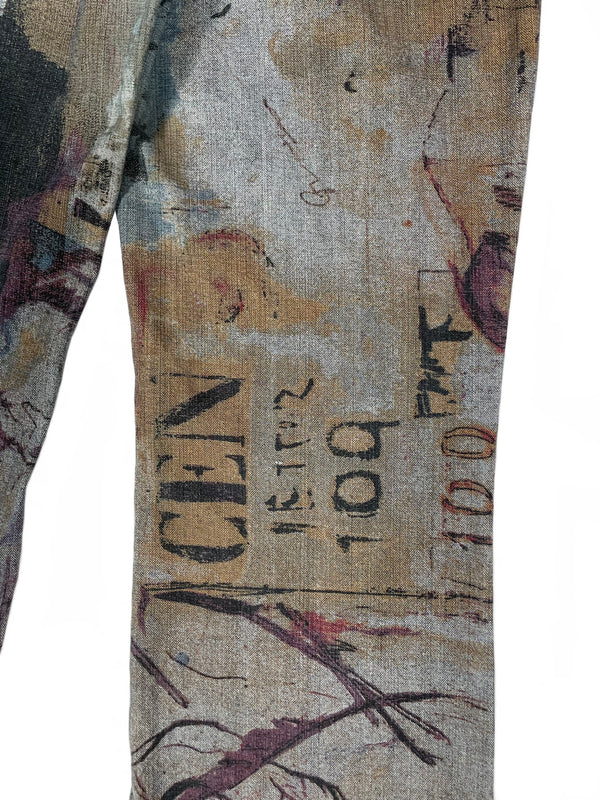 Roberto Cavalli Napoleon print jeans